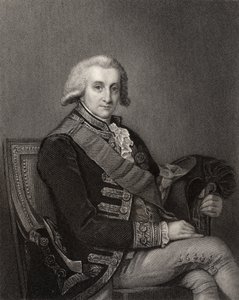 Amiral George Brydges Rodney, gravé par J. Cochran, de 